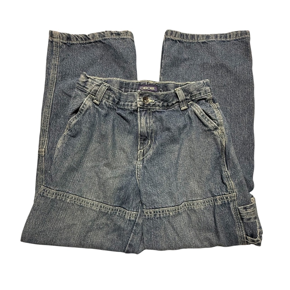 Boys Cherokee Carpenter Jeans Blue Denim Skatecore Utility Pants